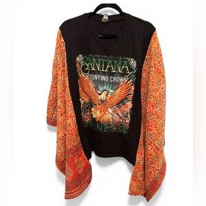 SANTANA Reworked Band Tee Poncho Style oversized tshirt 25” Granny D Originals